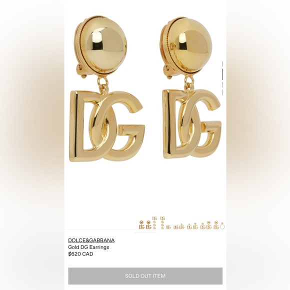 Dolce & Gabbana gold DG earrings - Picture 5 of 7